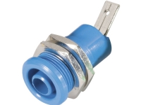 Schnepp BU 4600 bl Sikkerheds-laboratorietilslutning Tilslutning, indbygning lodret Stift-diameter: 4 mm Blå 1 stk