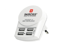 SKROSS verdensreiseadapter World Adapter PRO+ USB 4xA Passer for reisende fra hele verden (1302522)