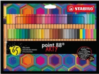 Fiberpen Stabilo Point 88 Arty med 65 stk. ass. farver