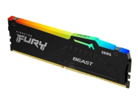 Kingston FURY Beast RGB - DDR5 - sett - 16 GB: 2 x 8 GB - DIMM 288-pin - 6000 MHz / PC5-48000 - CL40 - 1.1 V - ikke-bufret - on-die ECC PC-Komponenter - RAM-Minne - DDR5