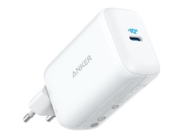 Anker PowerPort III Pod – Strömadapter – med 3 utbytbara kontakter – 65 Watt – 3.25 A – IQ 3.0 PD (24 pin USB-C) – vit