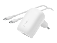 Belkin BoostCharge - Strømadapter - PPS-teknologi - 30 watt - 3 A - PD 3.0 (24 pin USB-C) - hvit Tele & GPS - Batteri & Ladere - Ladere