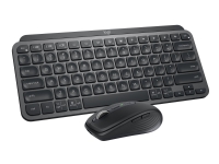 Logitech MX Keys Mini Combo for Business - Sats med tangentbord och mus - bakgrundsbelyst - trådlös - Bluetooth LE - QWERTY - USA, internationellt - grafit