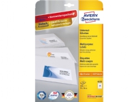 Avery 6122, Hvit, A4, Papir, Laser/Blekkskriver, Permanent, FSC Mix Credit Papir & Emballasje - Hvitt papir - Hvitt A4