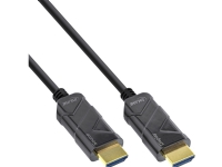 InLine HDMI 8K4K AOC-kabel, svart - 20m PC tilbehør - Kabler og adaptere - Videokabler og adaptere