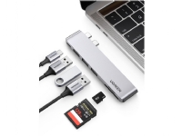 Ugreen 60560, Dockning, USB 3.2 Gen 1 (3.1 Gen 1) Type-C, 100 W, Sølv, MicroSD (TransFlash), SD, 10 Gbit/sek.