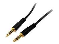 Bilde av Startech.com 15 Ft. (4.6 M) 3.5mm Audio Cable - 3.5mm Slim Audio Cable - Gold Plated Connectors - Male/male - Aux Cable (mu15mms) - Lydkabel - Mini-phone Stereo 3.5 Mm Hann Til Mini-phone Stereo 3.5 Mm Hann - 4.6 M - Svart - For P/n: Kitbxavhdpeu, Kitbxav