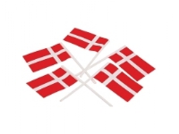 Dansk flag, 30 x 50 mm, pakke a 100 stk. Skole og hobby - Festeutsmykking - Ballonger