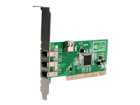 StarTech.com PCI 1394a FireWire-kortadapter med 4 portar – 3 externa 1 intern – FireWire-adapter – PCI – Firewire – 3 portar