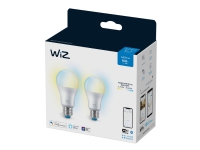 Wiz Whites - LED-lyspære - form: A60 - E27 - 8 W (ekvivalent 60 W) - klasse F - avstembar hvit - 2700-6500 K (en pakke 2) Smart hjem - Smart belysning - Smart pære - E27