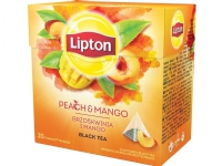 Lipton sort te fersken+mango 20 poser