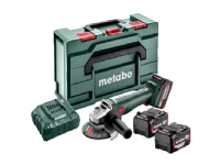 Bilde av Metabo W 18 L 9-125 Quick Set, 8500 Rpm, 12,5 Cm, Batteri, 4 Ah, 1,6 Kg, Børsteløs Motor