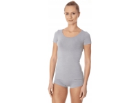 Brubeck SS11020 T-skjorte for kvinner med korte ermer COMFORT WOOL grå M Sport & Trening - Klær til idrett - Fitnesstøy