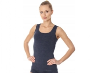 Brubeck TA10170 ermeløs T-skjorte for kvinner COMFORT WOOL mørke jeans XL Sport & Trening - Klær til idrett - Fitnesstøy