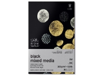 Mixed Media black paper A4 25 sider Hobby - Kunstartikler - Papir