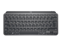 Bilde av Logitech Mx Keys Minimalist Wireless Illuminated Keyboard - Tastatur - Trådløs - 2.4 Ghz - Graphite - Nordic