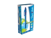 Papermate FlexGrip Ultra RT, Klips, Uttrykkbar kulepenn med hengefeste, Blå, 12 stykker, Medium Skriveredskaper - Kulepenner & Fyllepenner - Kulepenner med trykk-knapp
