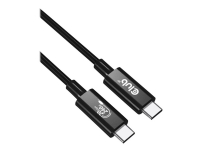 Club 3D - USB-kabel - 24 pin USB-C (hann) til 24 pin USB-C (hann) - USB4 Gen2x2 - 48 V - 5 A - 2 m - toretnings, 4K 60Hz støtte, up to 240W power delivery support, extended power range (EPR) PC tilbehør - Kabler og adaptere - Datakabler