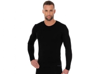 Brubeck LS01120A Langermet T-skjorte for menn svart M Sport & Trening - Klær til idrett - Fitnesstøy