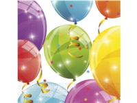 Produktfoto för PROCOS Födelsedagsservetter Glossy Ballonger - 33 cm - 20 st. Universal