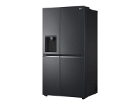 LG GSLV71MCLE - Kjøleskap/fryser - side-ved-side med vannautomat, isdispenser - Wi-Fi - bredde: 91.3 cm - dybde: 73.5 cm - høyde: 179 cm - 635 liter - Klasse E - mattsvart stål Hvitevarer - Kjøl og frys - Side-by-Side