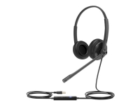 Yealink UH34 Lite Dual - Headset - på örat - kabelansluten - USB - ljudisolerande - svart - Certifierad för Microsoft-teams - för Yealink SIP-T43, T46, T48, T53, T54, T57, T58, T58, VP59