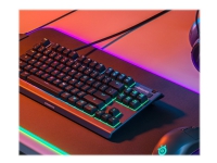 SteelSeries Apex 3 TKL – Tangentbord – backlit – USB – QWERTY – amerikansk – tangentbrytare: Whisper Quiet Gaming Switch