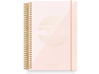 Life Planner pink 11,7×17,1 cm med 1 dag pr./side 2023