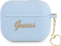 Guess GUAPLSCHSB AirPods Pro Cover Blue/Blue Silikon Charm Heart Collection