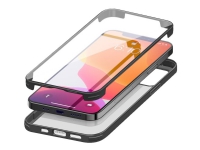 Krusell 360 Protective Cover – Skyddsfodral för mobiltelefon – härdat glas – svart – för Apple iPhone 12 mini