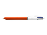 BIC 4 Colours - 4 färgers kulspetspenna - svart, röd, blå, grön - 0.7 mm - fin - indragbar (paket om 12)