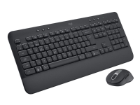 Logitech Signature MK650 for Business – Sats med tangentbord och mus – trådlös – 2.4 GHz Bluetooth LE – QWERTY – italiensk – grafit