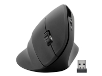 SPEEDLINK PIAVO - Vertikal mus - ergonomisk - høyrehendt - optisk - 5 knapper - trådløs - 2.4 GHz - USB trådløs mottaker - gummisvart - hengeboks PC tilbehør - Mus og tastatur - Mus & Pekeenheter