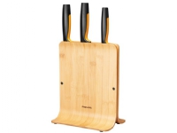 Fiskars Functional Form, Knivblokk, Rustfritt stål, Bamboo, Plast, Rustfritt stål, Rustfritt stål, Tre, Sort, Oransje