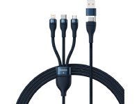Baseus Flash Series II USB Type C/USB Type A Cable – USB Type C/Lightning/Micro USB 100W 1.2m Blue (CASS030103)