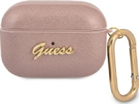 Bilde av Guess Case Guess Guapsasmp Apple Airpods Pro Cover Pink/pink Saffiano Script Metal Collection