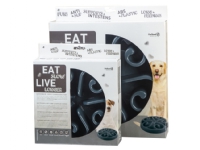 Eat Slow Live Longer Original Grey L 1 st Kjæledyr - Hund - Fôr- og vannskåler