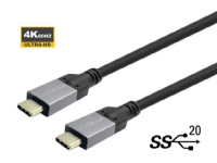 VivoLink – USB-kabel – 24 pin USB-C (hane) till 24 pin USB-C (hane) – USB 3.2 Gen 1 – 5 – 20 V – 5 A – 50 cm – USB-strömförsörjning (100W) 4K60Hz stöd – svart