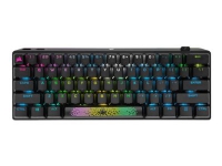 CORSAIR K70 PRO MINI - Tastatur - size 60% - bakgrunnsbelyst - trådløs - USB, 2.4 GHz, Bluetooth 4.2 - Nordisk - tastsvitsj: CHERRY MX Red - svart Gaming - Gaming mus og tastatur - Gaming Tastatur