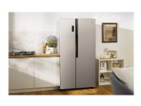 Gorenje NRS918EMX – Kylskåp/frys – sida vid sida – bredd: 91 cm – djup: 64.3 cm – höjd: 178.6 cm – 519 liter – Klass E – rostfritt stål