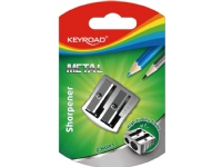 Keyroad KEYROAD pencil sharpener, aluminum, double, silver Skriveredskaper - Skrivetilbehør - Blyantkvessere