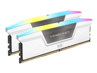 Bilde av Corsair Vengeance Rgb - Ddr5 - Sett - 32 Gb: 2 X 16 Gb - Dimm 288-pin - 5200 Mhz / Pc5-41600 - Cl40 - 1.25 V - Hvit