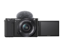 Sony a ZV-E10L – Digitalkamera – spegellöst – 24.2 MP – APS-C – 4 K / 30 fps – 3x optisk zoom 16-50mm Power Zoom-objektiv – Wi-Fi Bluetooth – svart