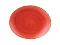 Tallrik Coupe Stonecast 19,2×16 cm oval porslin Berry red,12 st/krt