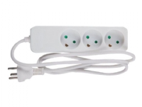 MicroConnect – Effektband – ingång: Typ K – utgångskontakter: 3 (3 x Type K) – 5 m sladd – Danmark – vit