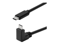 MicroConnect - USB-kabel - USB-C (hann) rett til USB-C (hann) vinklet - USB 3.2 Gen 2 - 2 m - svart