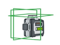 BAIER Tredimensionell grön laser med en horisontell och två vertikala lasercirklar kompakt stativ 150 cm och digitalt anslutningsgränssnitt