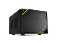 Sharkoon SHARK ZONE C10 – Tower – mini ITX – ingen strömförsörjning (ATX12V / SFX12V) – svart gul – USB/ljud