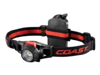 COAST HL7R – Huvudficklampa – LED – 2-läge – svart röd