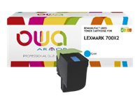 OWA – Cyan – kompatibel – box – återanvänd – tonerkassett (alternativ för: Lexmark 70C0X20) – för Lexmark CS510de CS510dte